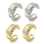 Серьги-манжеты из латуни с микро-паве, текстурированные кольца с кубическим цирконием для женщин, без кадмия и без свинца, долговечный