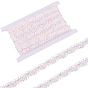 5 Yards Polyester-Spitzenbänder, Schleife, mit 1 Stück Karton Papierband Organizer, für Kleidungszubehör
