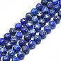 Natural Lapis Lazuli Beads Strands, Faceted, Round
