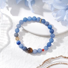 Природного сердолика, эластичные браслеты из натурального синего авантюрина и тигрового глаза