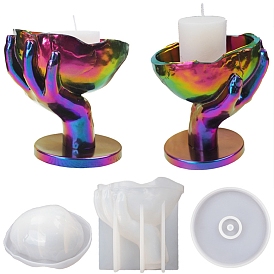 DIY Candle Holder Silicone Molds, Resin Casting Molds, for UV Resin & Epoxy Resin Craft Making
