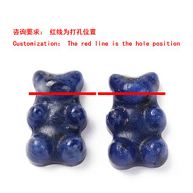 Natural Sodalite Beads, Bear