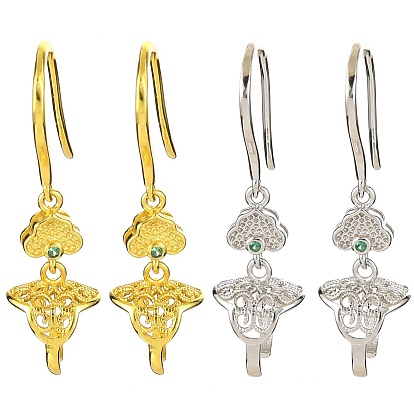 925 серьги-крючки из стерлингового серебра с микропаве из прозрачного кубического циркония