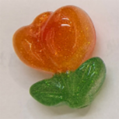 Luminous Resin Beads, Tulip, with Glitter Powder, Glow in the Dark