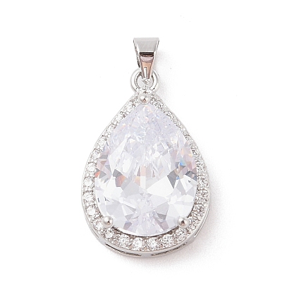 Стойка металлическая латунная микропрофилированная кубическая циркония подвески, долговечный, слеза, платина