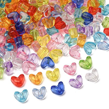 Perles acryliques transparentes, cœur