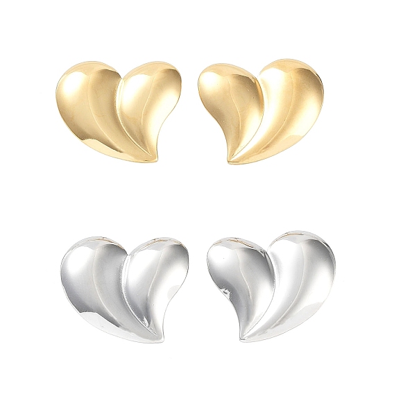 304 из нержавеющей стали серьги, сердце