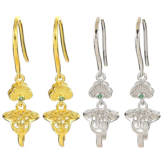 925 серьги-крючки из стерлингового серебра с микропаве из прозрачного кубического циркония