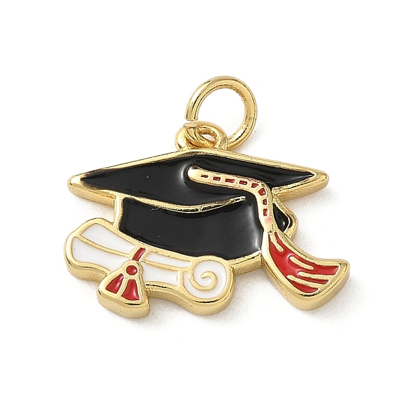 Латунь эмаль подвески, подвески для выпускных шапок, с целью перехода в кольце, стойки покрытие, долговечный, без свинца и без кадмия