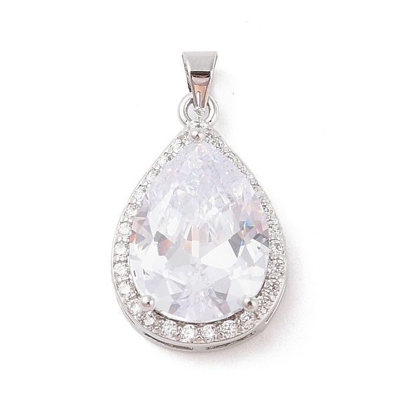 Стойка металлическая латунная микропрофилированная кубическая циркония подвески, долговечный, слеза, платина