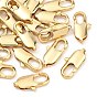 SHEGRACE Brass Lobster Claw Clasps, Cadmium Free & Nickel Free & Lead Free, Long-Lasting Plated, Oval