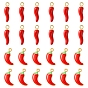 12Pcs 2 Styles Alloy Enamel Pendants, Peper Charm: