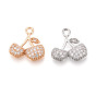 Латунные микро проложить кубического циркония подвески, без кадмия, без никеля и без свинца, вишня