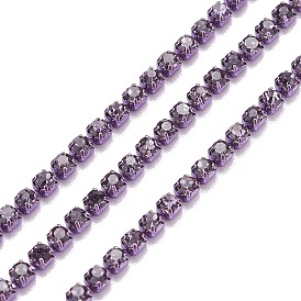 Цепочки из стразов, латунь , с пластиковыми бобин, горный хрусталь чашка цепи