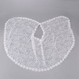 Detachable Polyester Bridal Lace Shawls, Bolero Shrug Shawl, Wedding Floral Lace Cape, with Snap Button