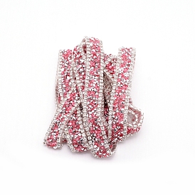 Glitter Hotfix Rhinestone(Hot Melt Adhesive On The Back), with Gemstone Chips, Rhinestone Trimming, Costume Accessories