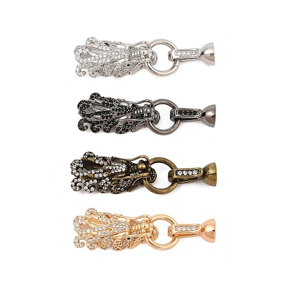 Латунные микро проложить кубического циркония раз за застежками, без кадмия, без никеля и без свинца, дракон