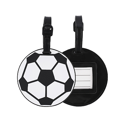 2шт. бирка для багажа из ПВХ в виде спортивного мяча, этикетки для путешествий, бирки с именами чемоданов
