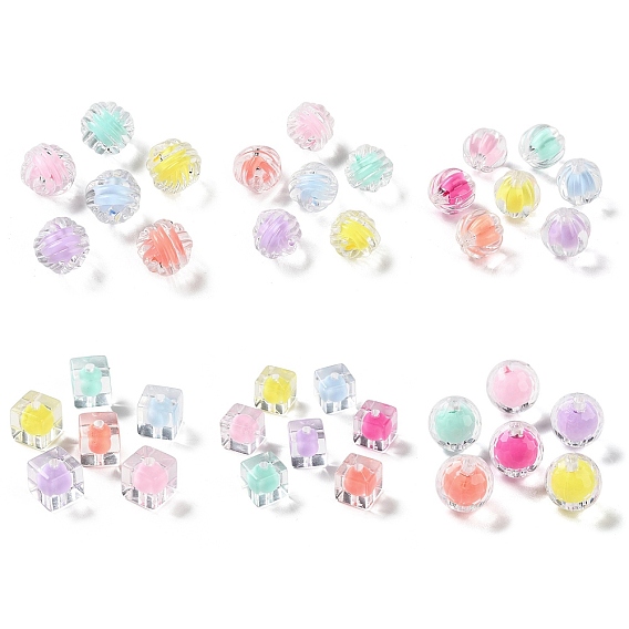 Прозрачные акриловые бусины, бусина в бусине