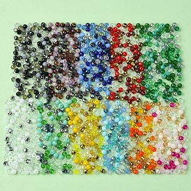 Glass Beads, Mixed Style, Faceted Rondelle