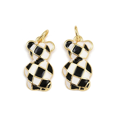 Латунь эмаль подвески, нести прелести, с прыжковых колец, стойки покрытие, реальный 18 k позолоченный, без свинца и без кадмия, долговечный