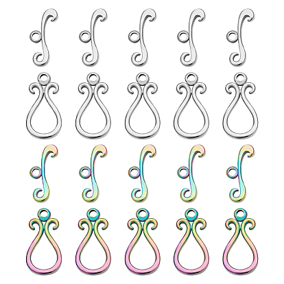 10 наборы 2 цвета 304 застежки-тоглы из нержавеющей стали, слеза