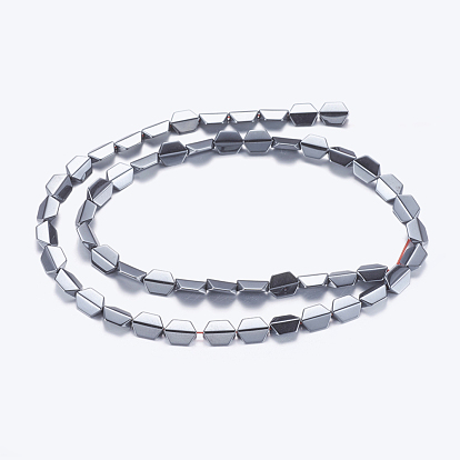 Non-magnetic Synthetic Hematite Beads Strands, Polygon