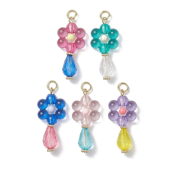 Акриловые подвески, с 304 кольцами из нержавеющей стали, 