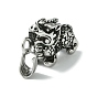 Retro 304 Stainless Steel Pendants, Manual Polishing, Kylin Charm