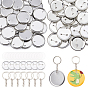 120 сумки 2 стили наборы для самостоятельного изготовления железных брошей, плоско-круглые