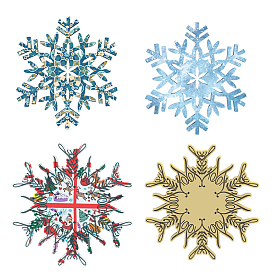 Силиконовые формы для подставок в виде снежинок на зимнюю тематику, форма для литья смолы, для diy уф смолы, поделка из эпоксидной смолы