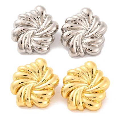 Латунные серьги-гвоздики для женщин, без свинца и без кадмия, цветок