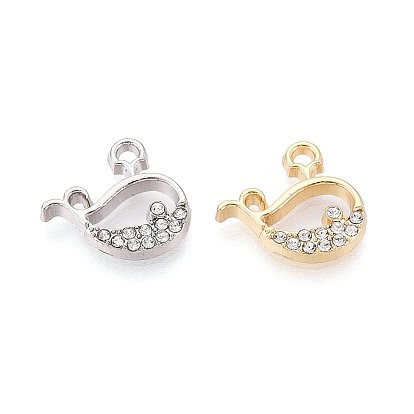 Подвески из сплава и хрустальных страз, прелести кита