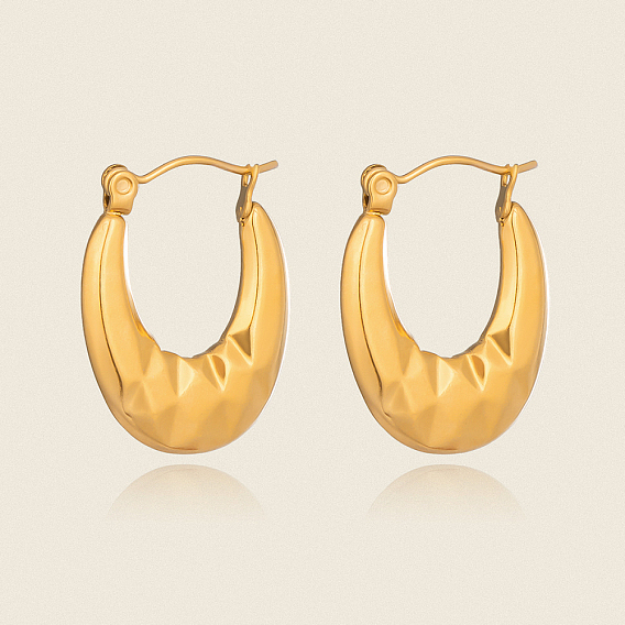 Овальная 304 нержавеющей стали серьги обруча