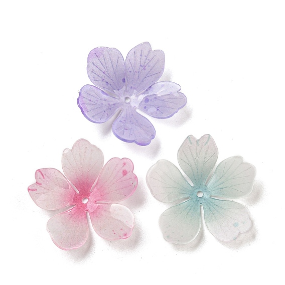 Термоусадочные пластиковые колпачки для бусин, 5-лепестков цветка