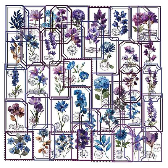 50шт. наклейки с цветами для домашних животных, самоклеящиеся наклейки, для чемодана, скейтборде, холодильник, шлем