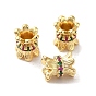 Rack Plating Brass Pave Cubic Zirconia Beads, Lead Free, Long-Lasting Plated
