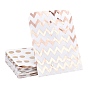 Diagonal Stripe Pattern Eco-Friendly Paper Bags, Gift Bags, Shopping Bags, Rectangle