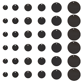 36 шт 6 стиль 304 подвески из нержавеющей стали, штамповка заготовок тегов, плоско-круглые