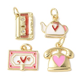 Латунные подвески, с эмалью, долговечный