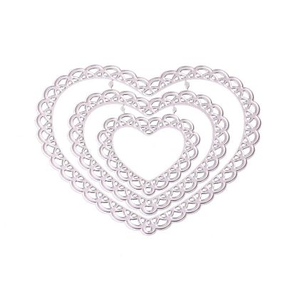 Heart Frame Carbon Steel Cutting Dies Stencils, for DIY Scrapbooking/Photo Album, Decorative Embossing DIY Paper Card