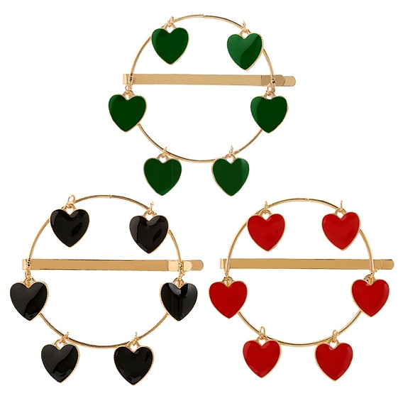 Заколки для волос из сплава в форме сердца