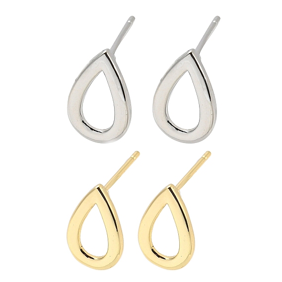 Aretes de bronce, lágrima hueca