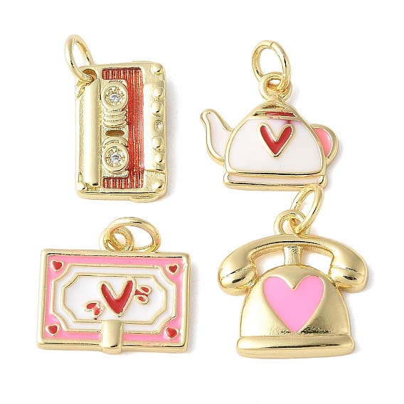 Латунные подвески, с эмалью, долговечный