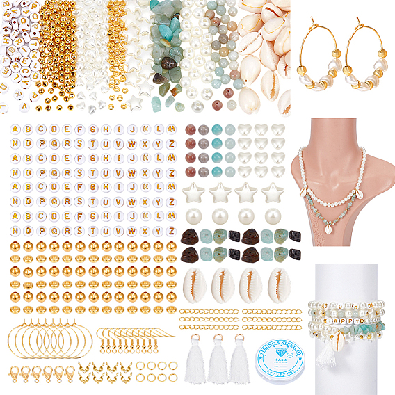 Набор для изготовления сережек своими руками, включая пластиковые, латунные и натуральные бусины из цветочного амазонита., прозрачная эластичная кристаллическая нить, латунь обруча серьги выводы, Сплав застежками когтя омара