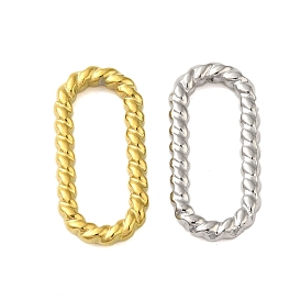 304 Stainless Steel Linking Rings, Twisted Oval