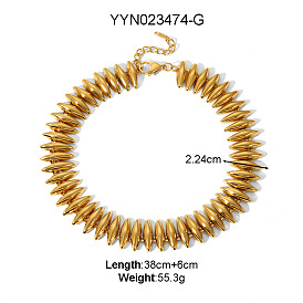 304 женские ожерелья-цепочки из нержавеющей стали, элегантные ювелирные аксессуары, реальный 18 k позолоченный