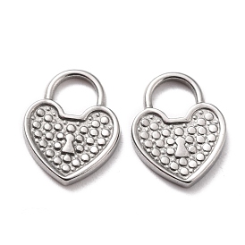 304 Stainless Steel Charms Cabochon Setting for Enamel, Heart