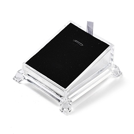 Пластиковые кулон ожерелье дисплеи, с бантиком, для подвески