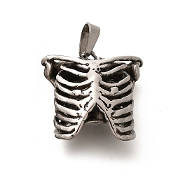 304 Stainless Steel Pendants, Skeleton Charm